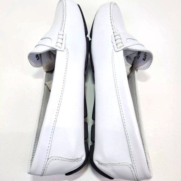 Massimo Mätteo Penny Keeper Loafers White Leather Women's 6.5B NIB MM-3178 - Picture 11 of 15